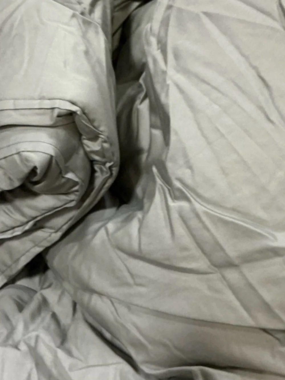Organic Cotton Sateen Comforter in Dried Sage- Full/Queen